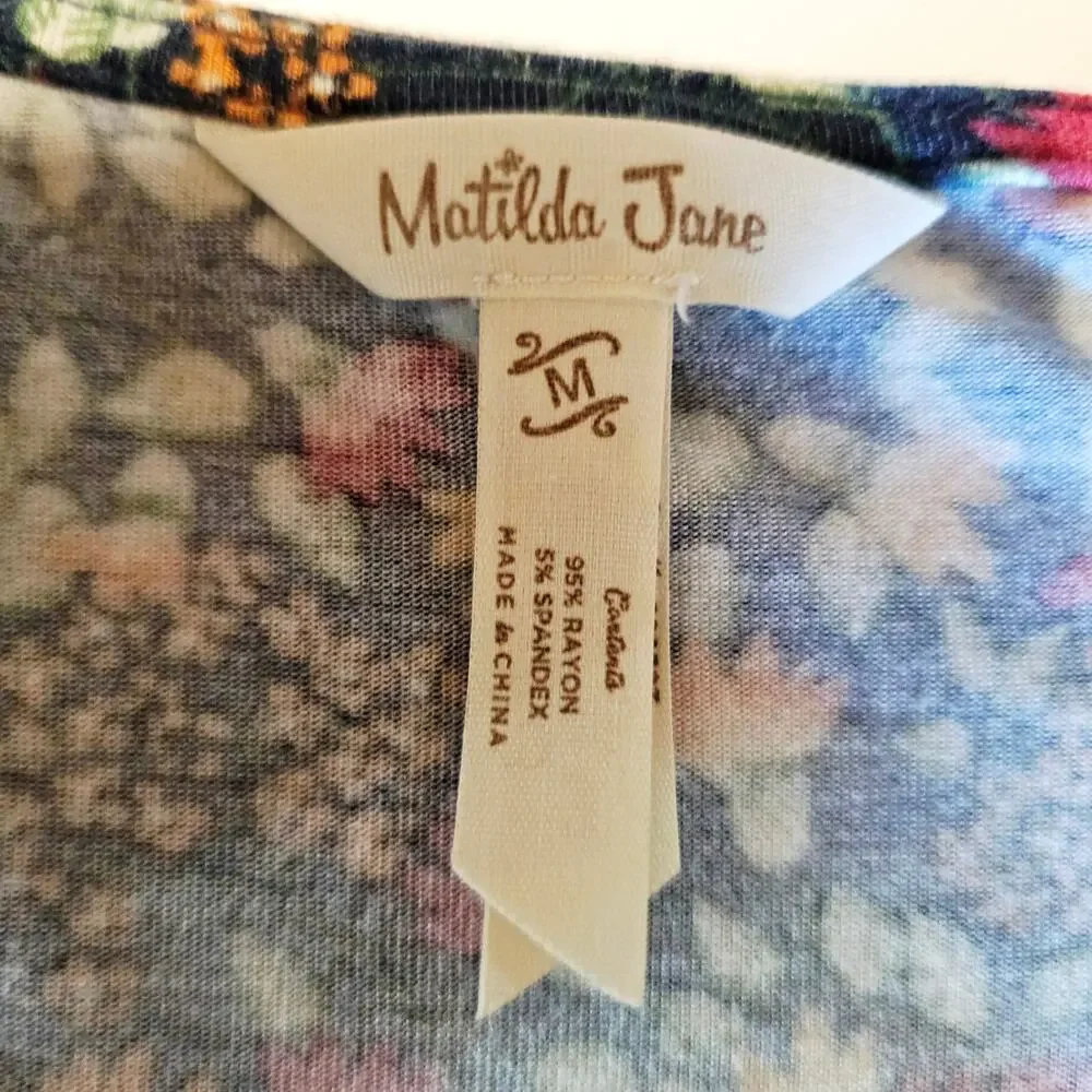 Matilda Jane Moments With You At The Pumpkin Patch Top Blouse Women's M 3648